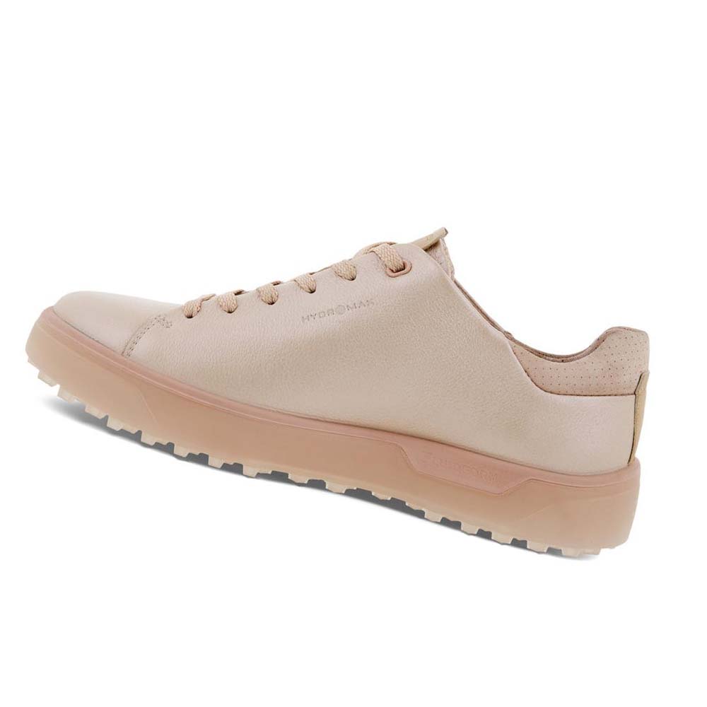 Women's Ecco Tray Laced Golf Shoes Pink | Canada 134OKI